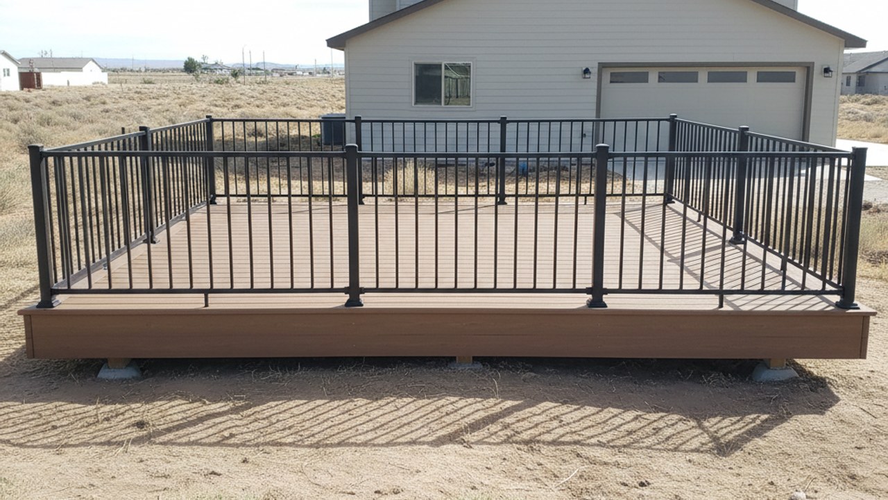 Custom Deck Design completed by Paradise Deck in Boulder City, NV